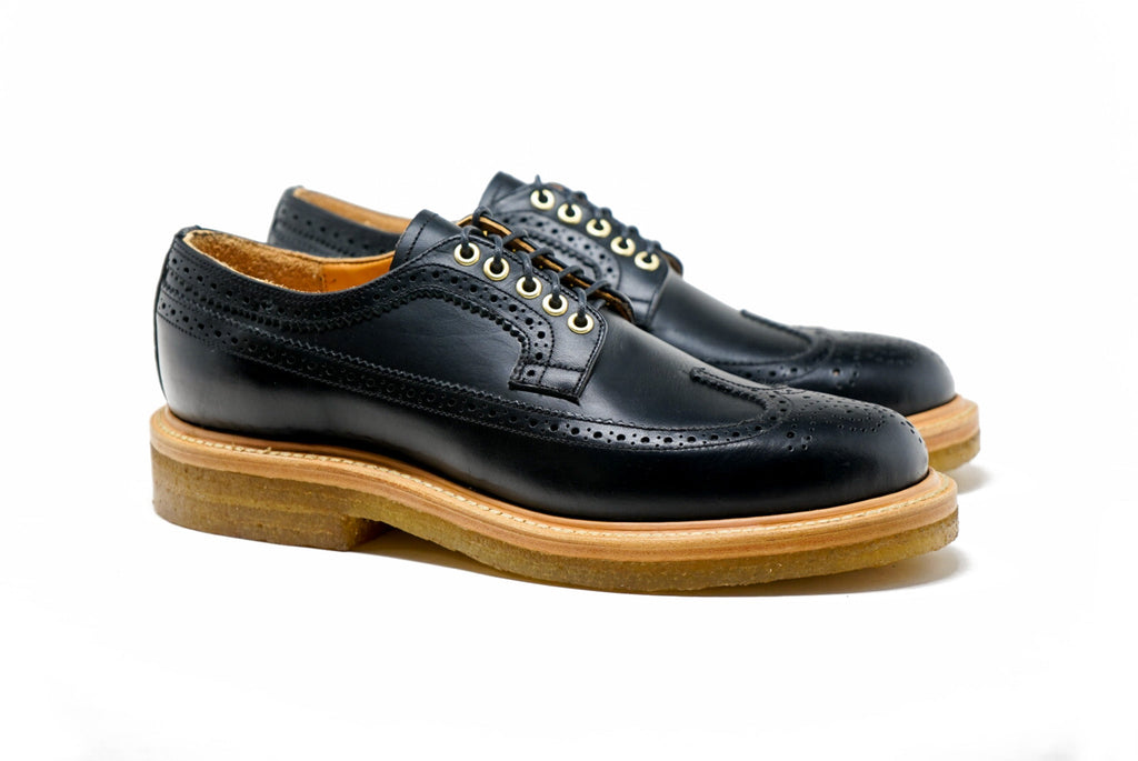 Concho Long Wing Brogues Black - Unmarked