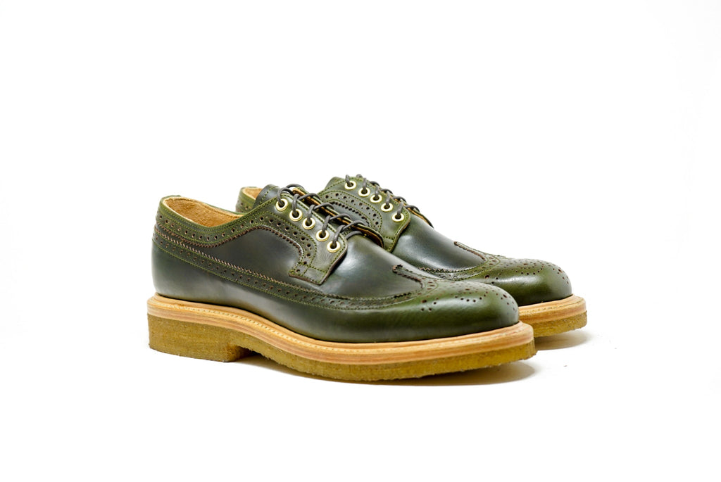 Concho Long Wing Brogues Green CXL - Unmarked