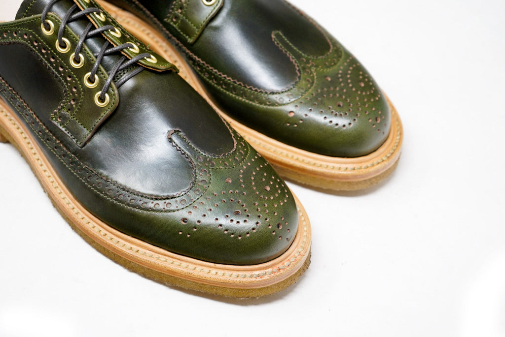 Concho Long Wing Brogues Green CXL - Unmarked