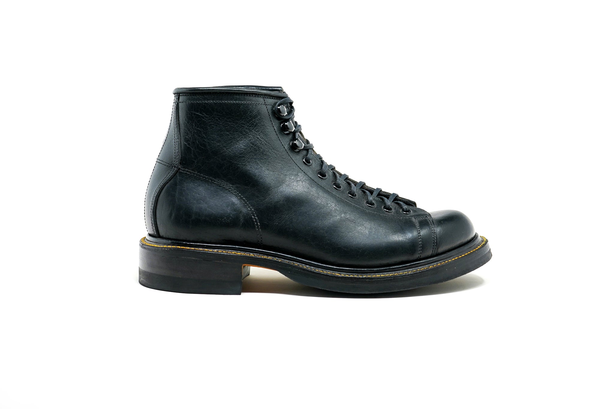 Archie Black Bison: Goodyear Welted Burras with Bison 