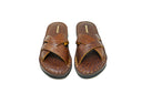 Leather Slides Tan Bison