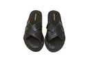 Leather Slides Cognac Bison