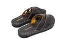 Leather Slides Cognac Bison