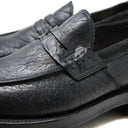 Jack Penny Loafers Black Shrunken Bison