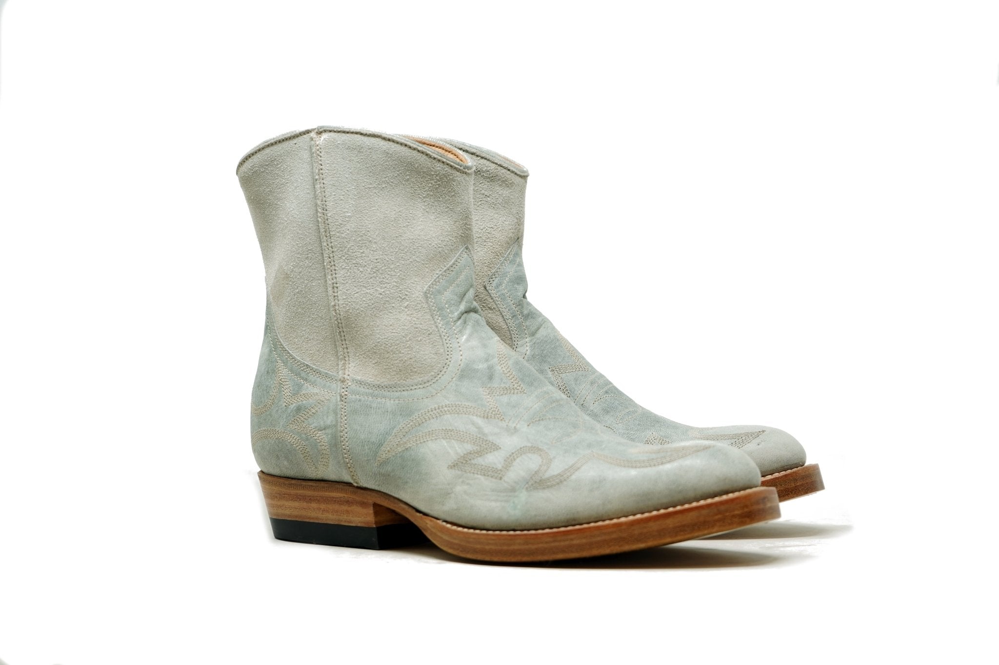 Distressed Spanish Goat Leather Roper Western Boot Ava Boots Unmarked