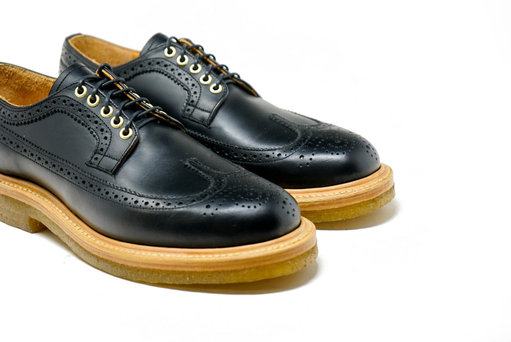 Concho Long Wing Brogues Black - Unmarked