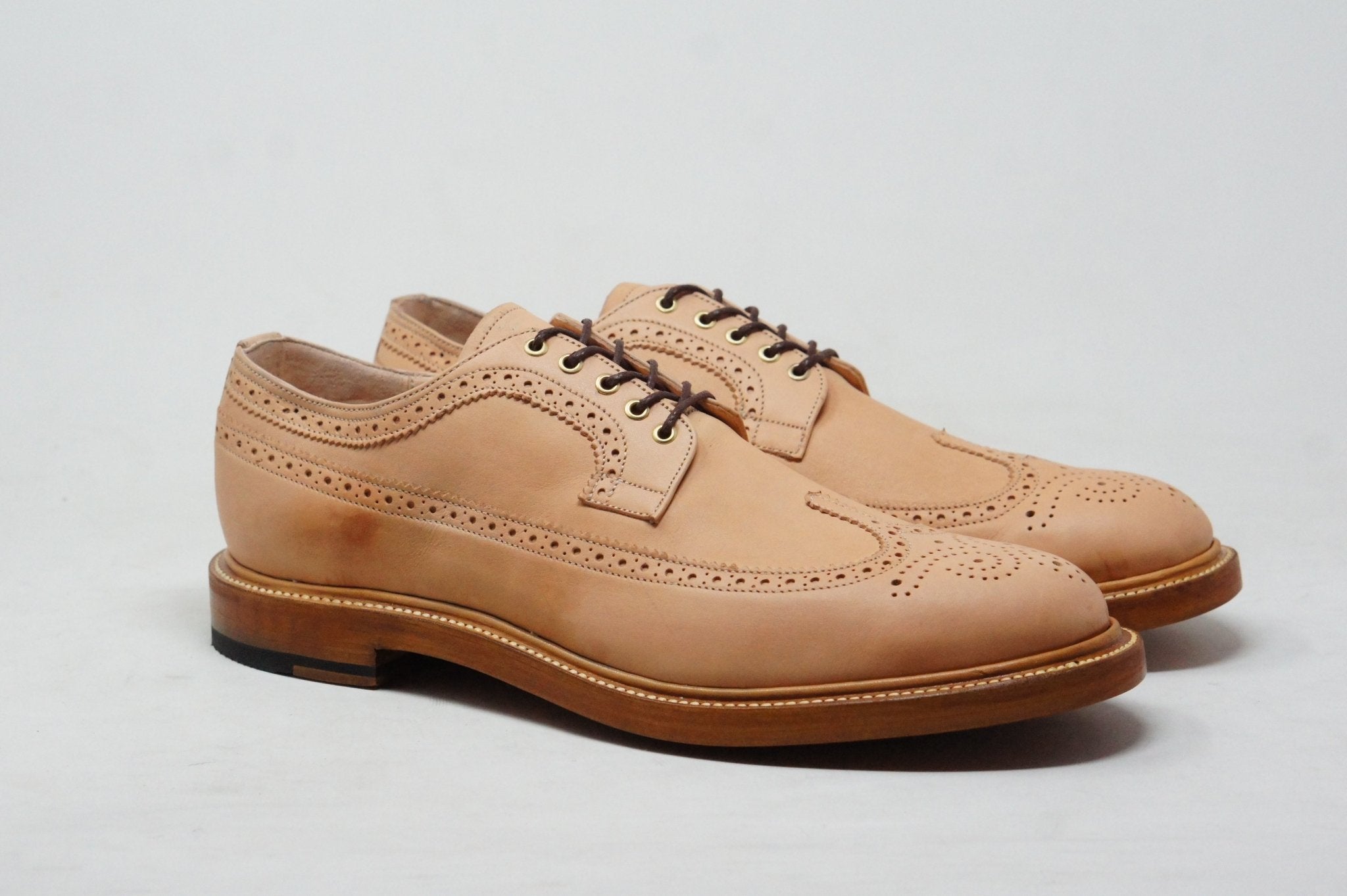 Concho Long Wing Veg Tan US11.5 Classic Leather Derby Footwear Unmarked