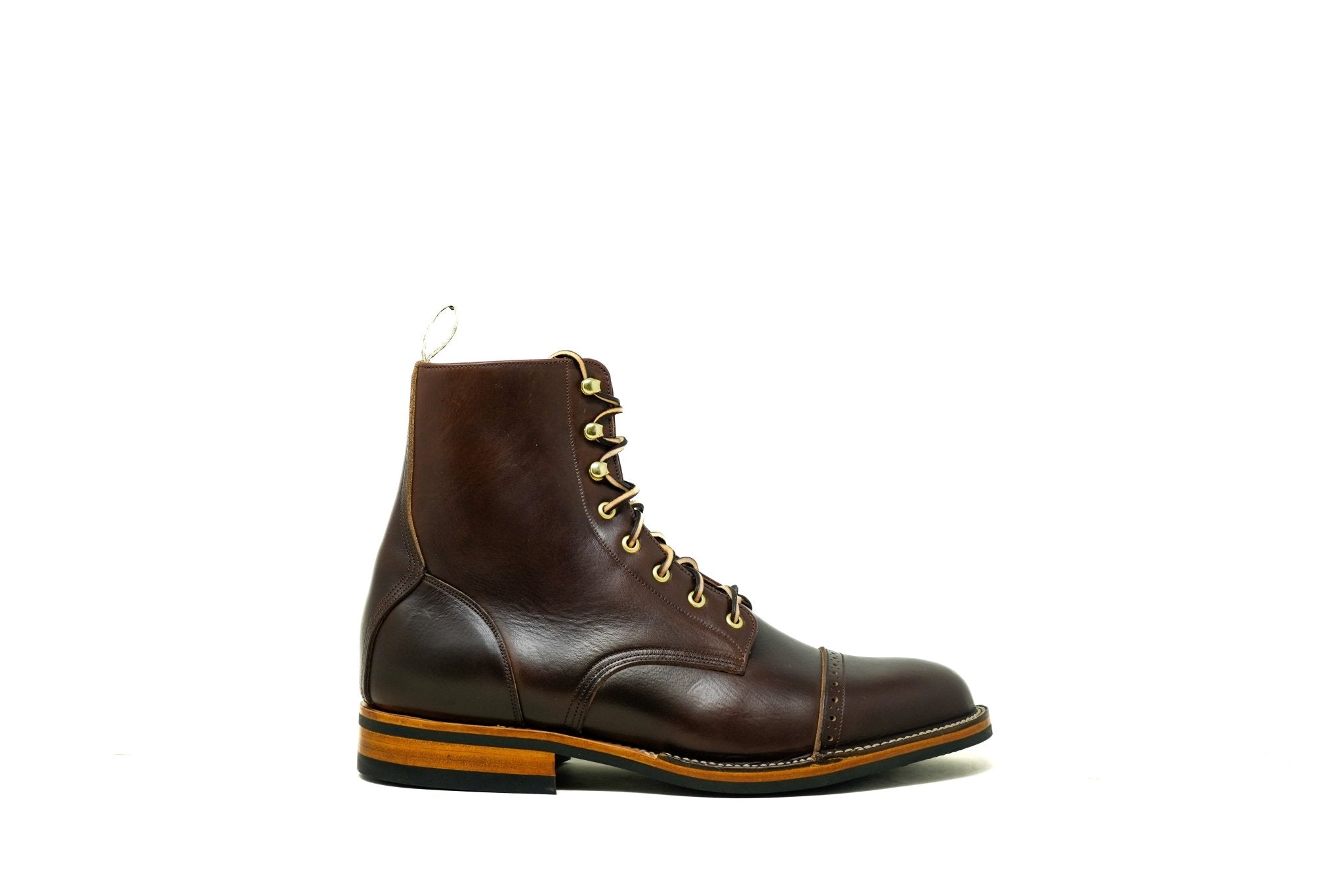 Mexican Heritage Leather Boot - DB Hunter Cap Toe Brown – Unmarked