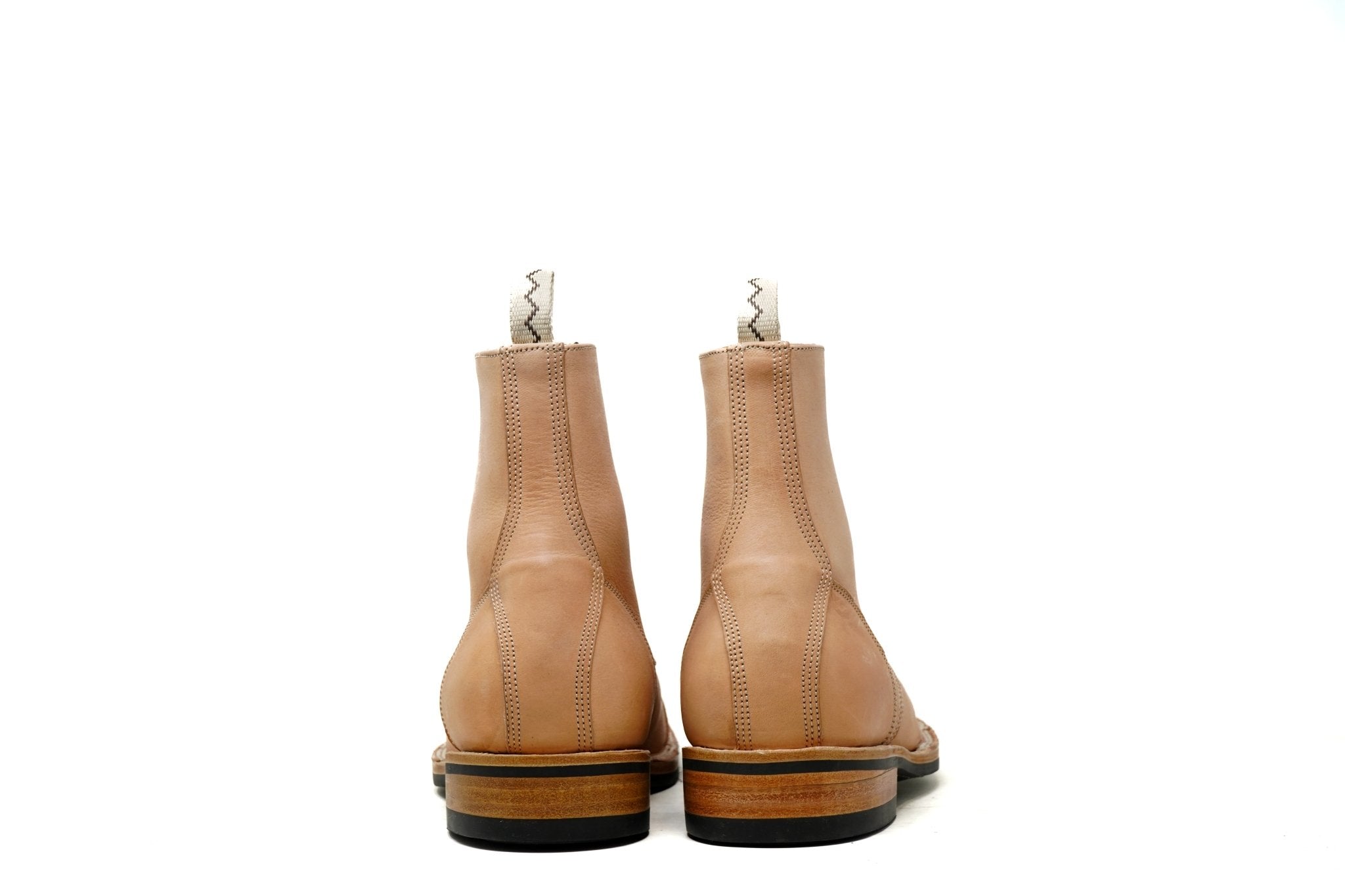 Mexican Heritage Leather Boot - DB Hunter Cap Toe Veg Tan – Unmarked