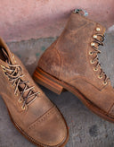 DB Hunter Cap Toe Waxed Suede Camel - Unmarked