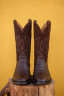 Durango Boots V4 Dark Brown In Crocodile - Unmarked