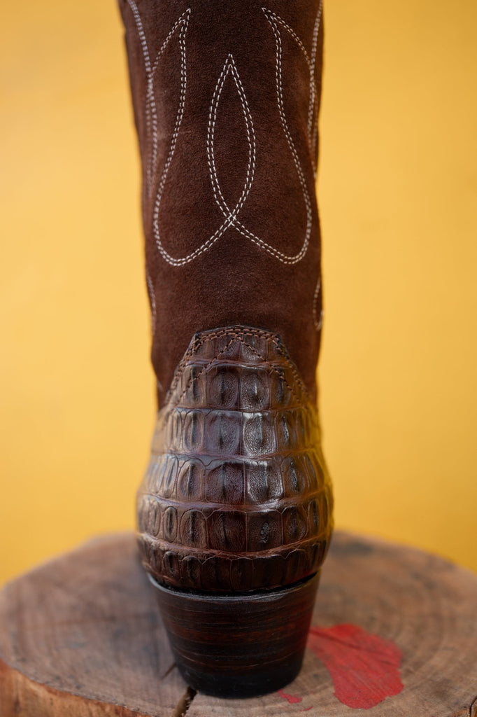 Durango Boots V4 Dark Brown In Crocodile - Unmarked