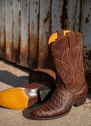 Durango Boots V4 Dark Brown In Crocodile - Unmarked