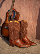 Durango Boots V4 Dark Brown In Ostrich - Unmarked