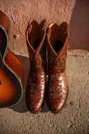 Durango Boots V4 Dark Brown In Ostrich - Unmarked