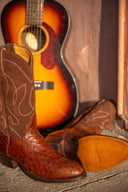 Durango Boots V4 Dark Brown In Ostrich - Unmarked