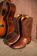 Durango Boots V4 Dark Brown In Ostrich - Unmarked