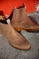 El Torino Boots Waxed Suede Camel - Unmarked