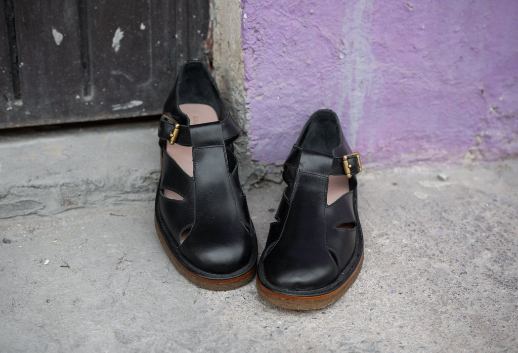 Italian Gurkha Sandals Black - Unmarked