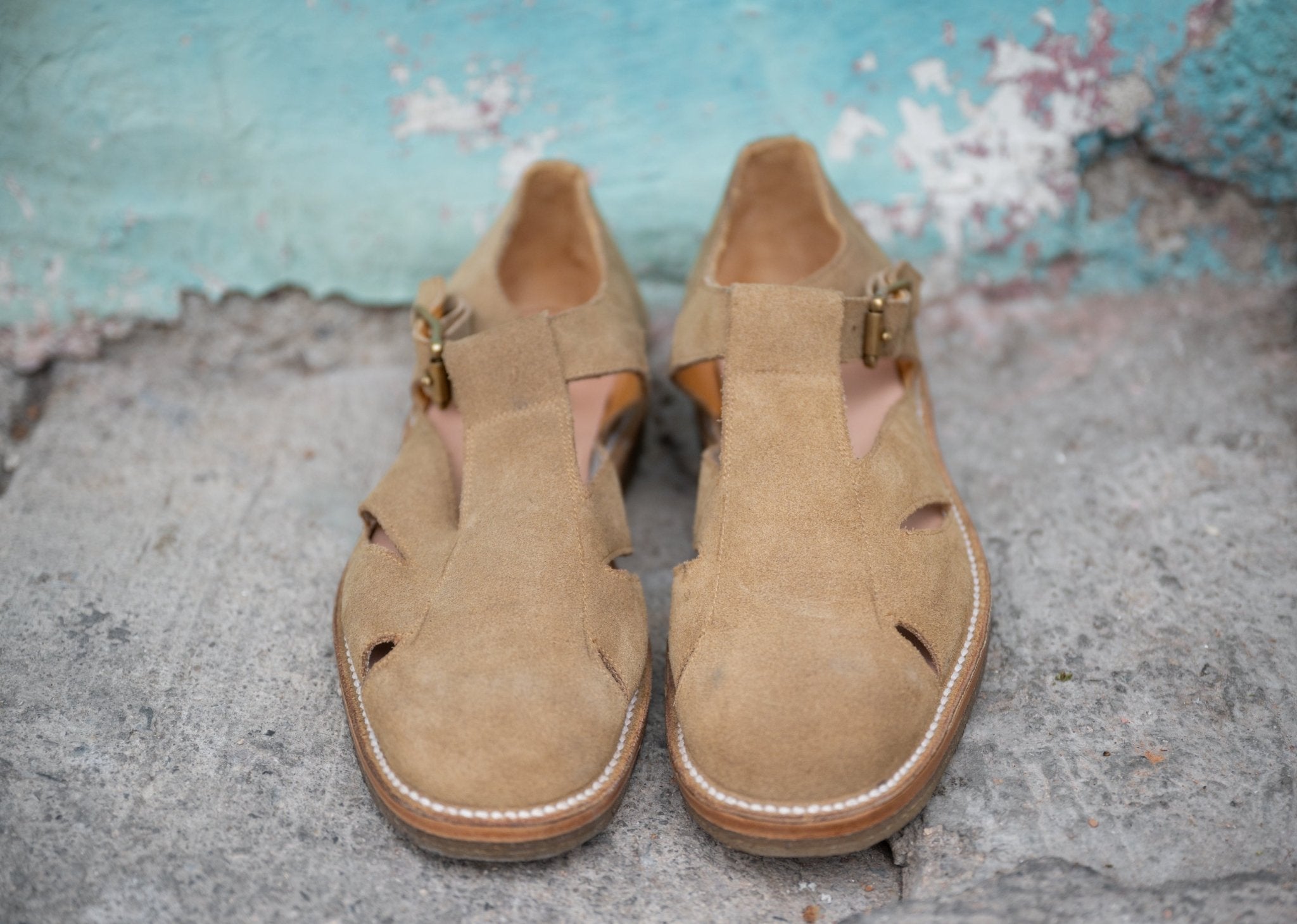 Gurkha Sandal Dark Sand Suede – Unmarked