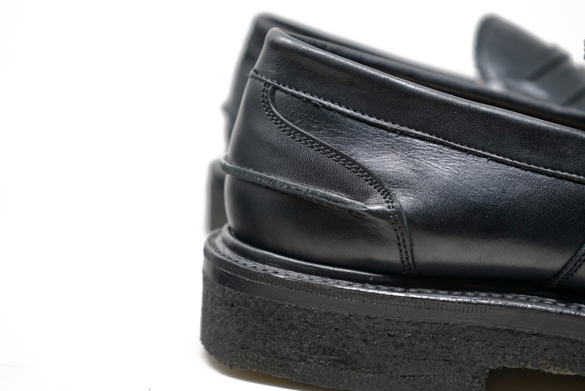 Jack Penny Loafers Cherry – Goodyear Welted with Crepe Sole – Unmarked