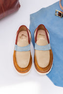 Jack Penny Loafers Rust & Denim - Unmarked
