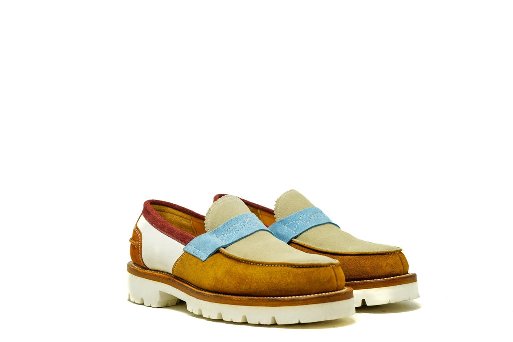Jack Penny Loafers Rust & Denim - Unmarked