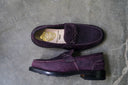 Jack Western Penny Loafers Carmenere Waxed Suede - CF Stead - Unmarked