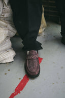 Jack Western Penny Loafers Carmenere Waxed Suede- CF Stead - Unmarked