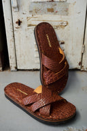 Leather Slides Tan Bison - Unmarked