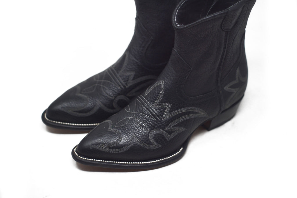 Handcrafted Mexican Boot Ava Boots Pointy Toe Black Unmarked