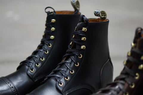 Mexican Heritage Leather Boot - DB Hunter Cap Toe Black CXL – Unmarked