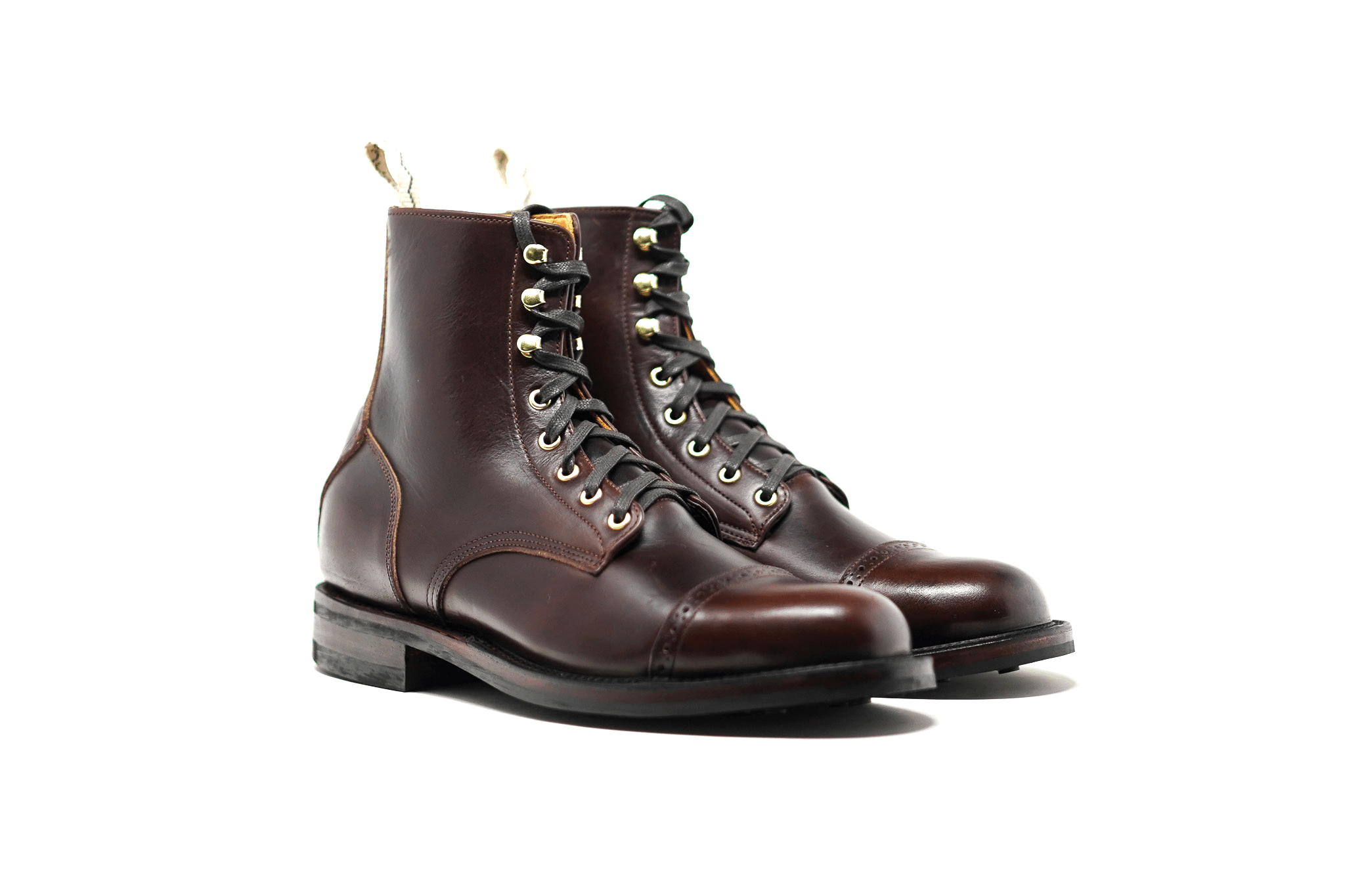 Mexican Heritage Leather Boot DB Hunter Cap Toe Full Brown CXL Unmarked