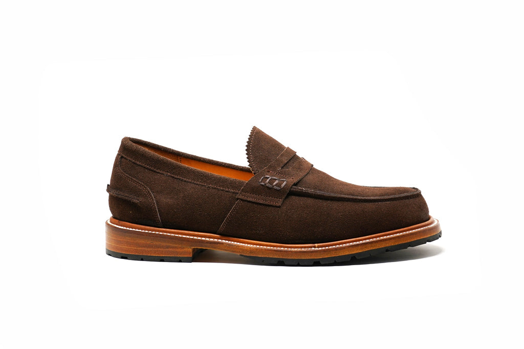 Jack Dress Penny Loafers Brown Suede - Unmarked