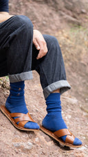 Leather Slides Puffy Insole US8 - Unmarked